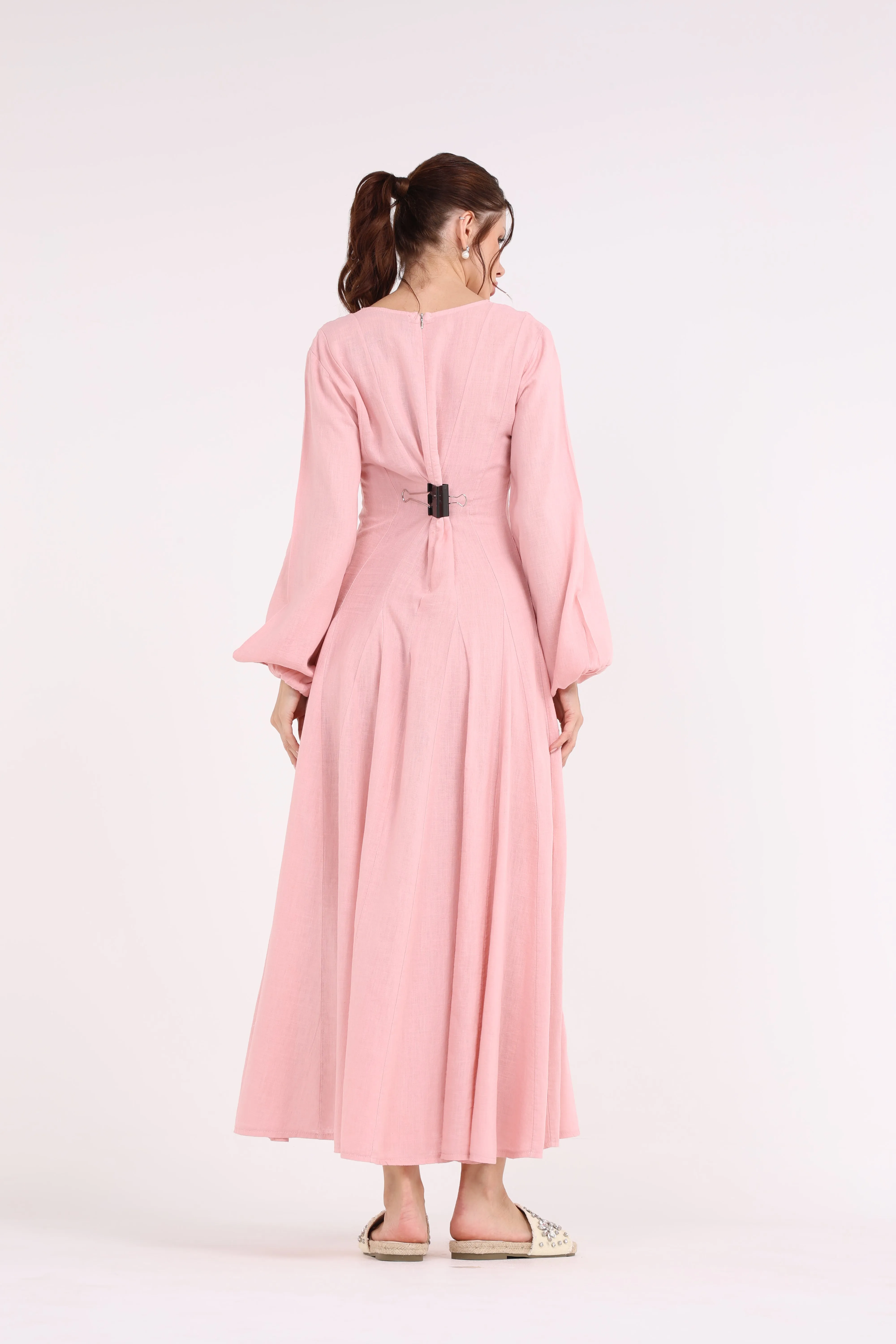 2406182-Solid Flowy Maxi Dress