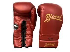 Blegend Boxing Gloves BGLLP Lace Up Red Shiny