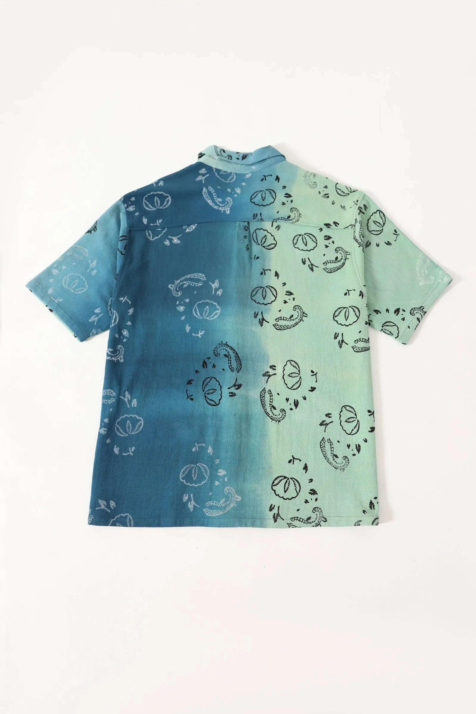 BLOCKPRINTED TIE-DYE SHIRT