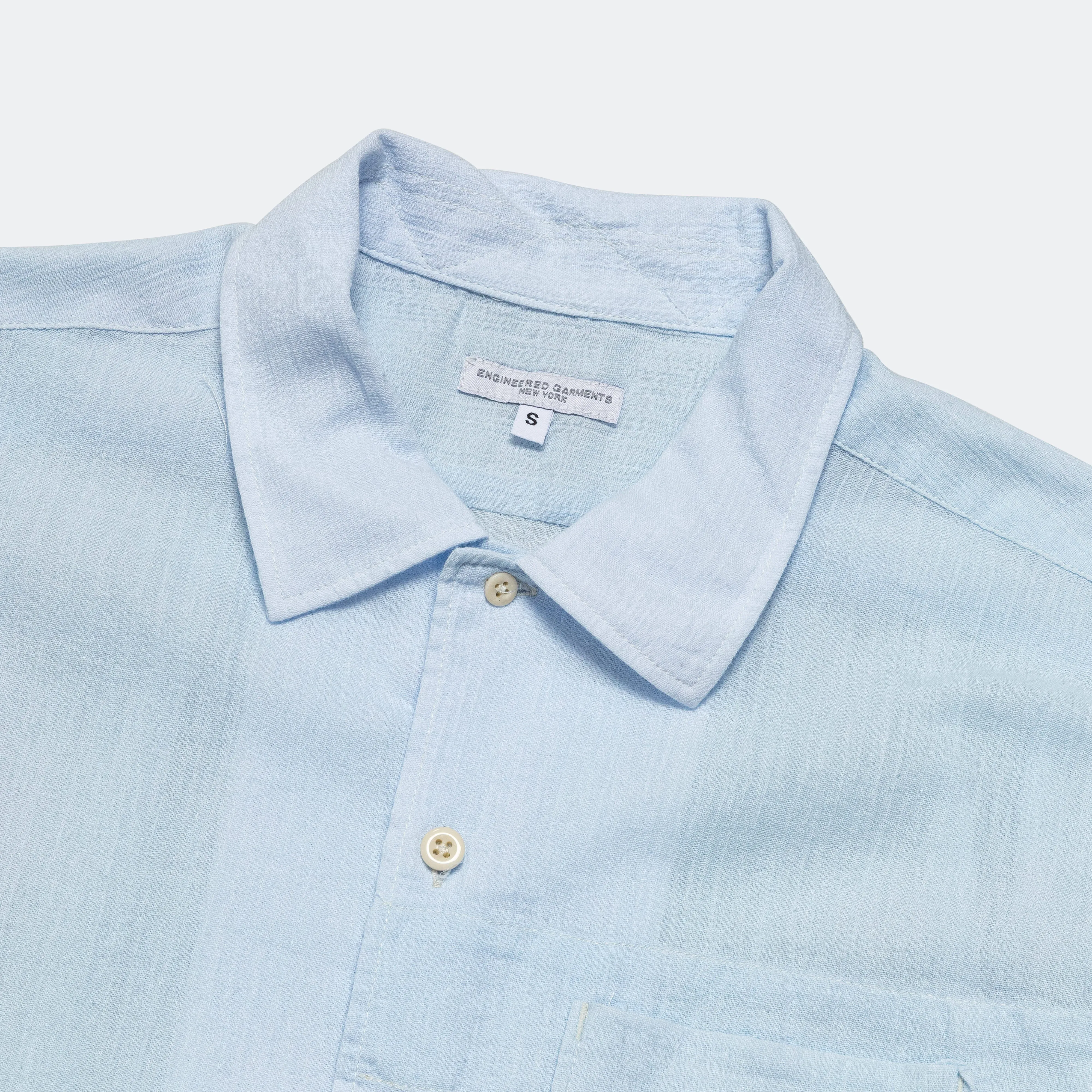 Camp Shirt - Lt Blue Cotton Crepe