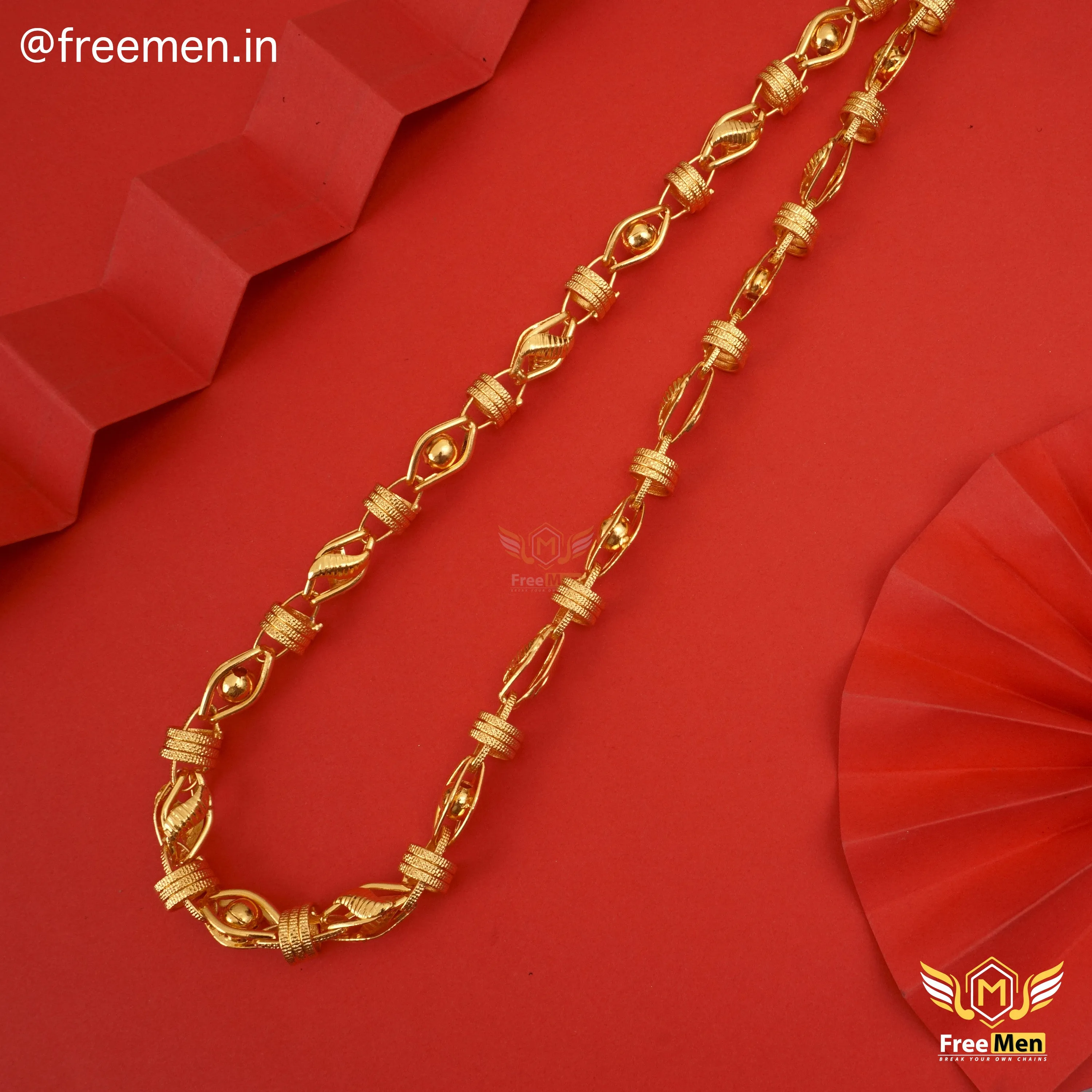 Freemen Ball Leaf  One by One Design Micro Plating Chain  - FM335