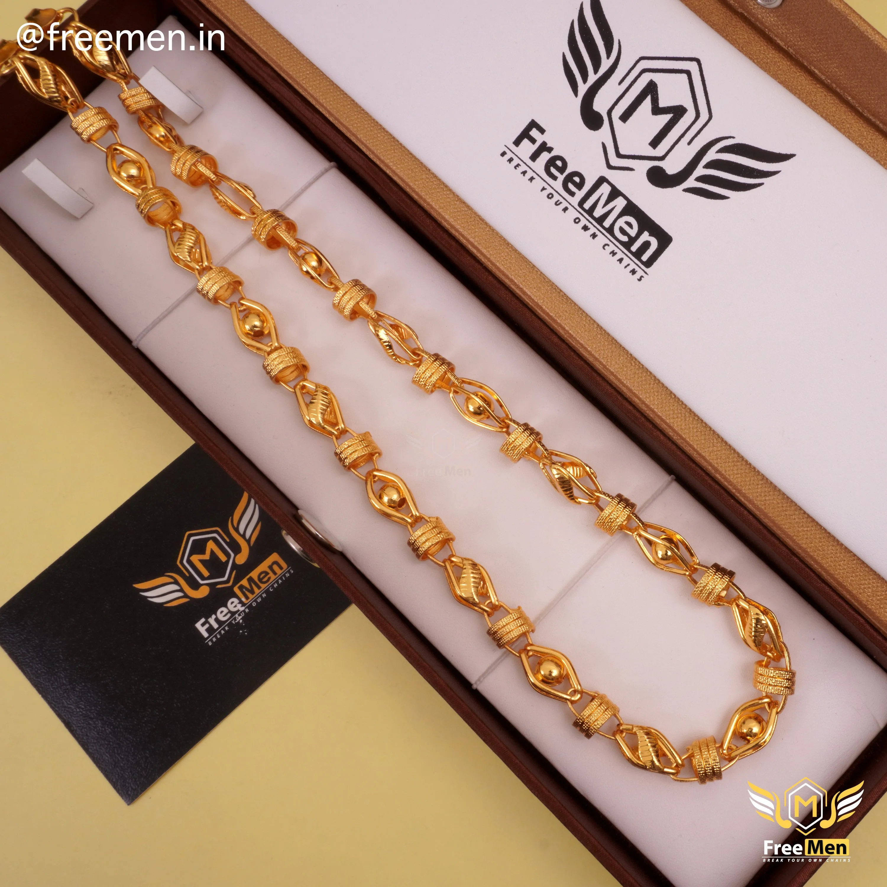 Freemen Ball Leaf  One by One Design Micro Plating Chain  - FM335