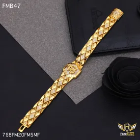 Freemen Beautiful AD OM Golden Bracelet For Men - FMB47