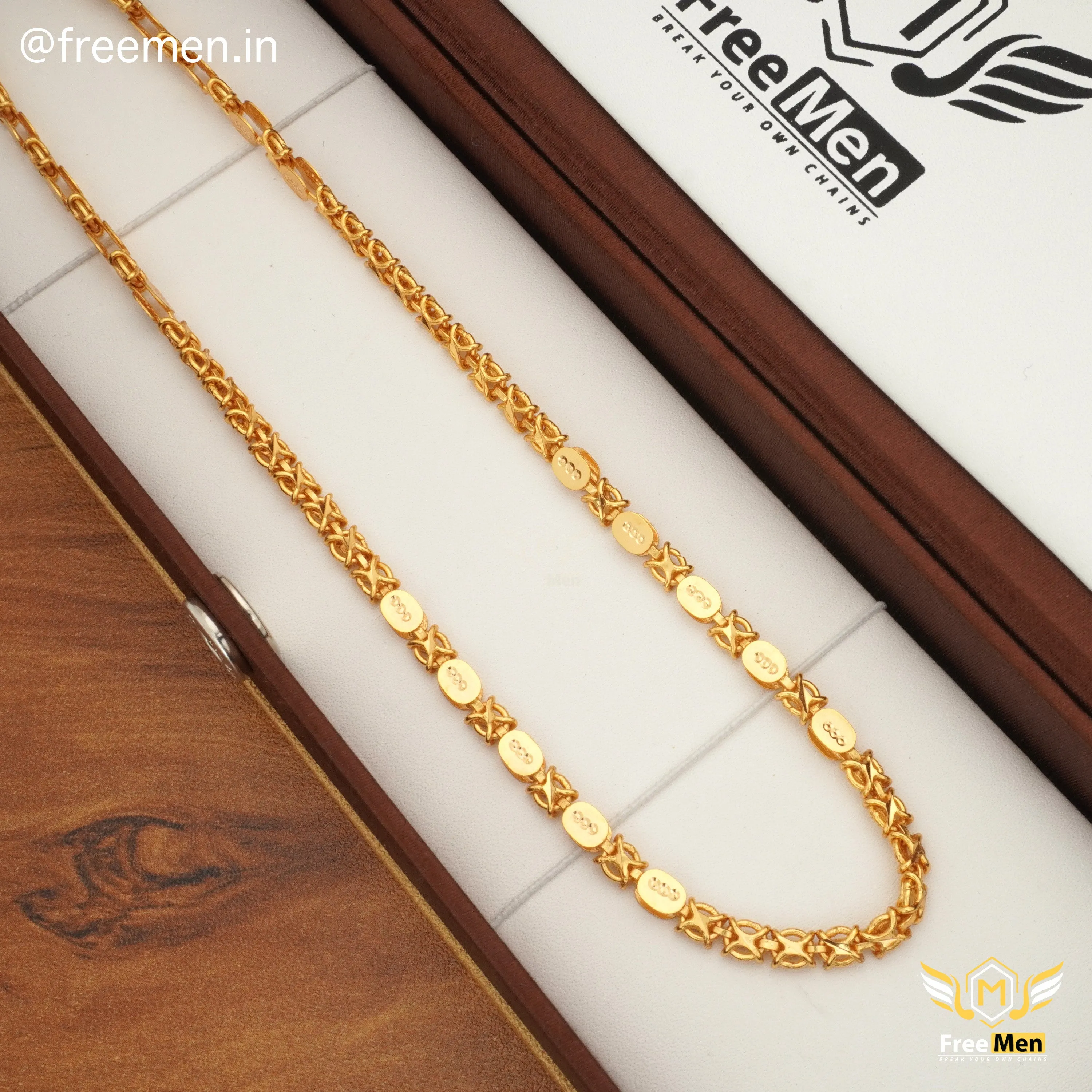 Freemen Elegant Nice Delicate Golden Chain for Men- FMC20