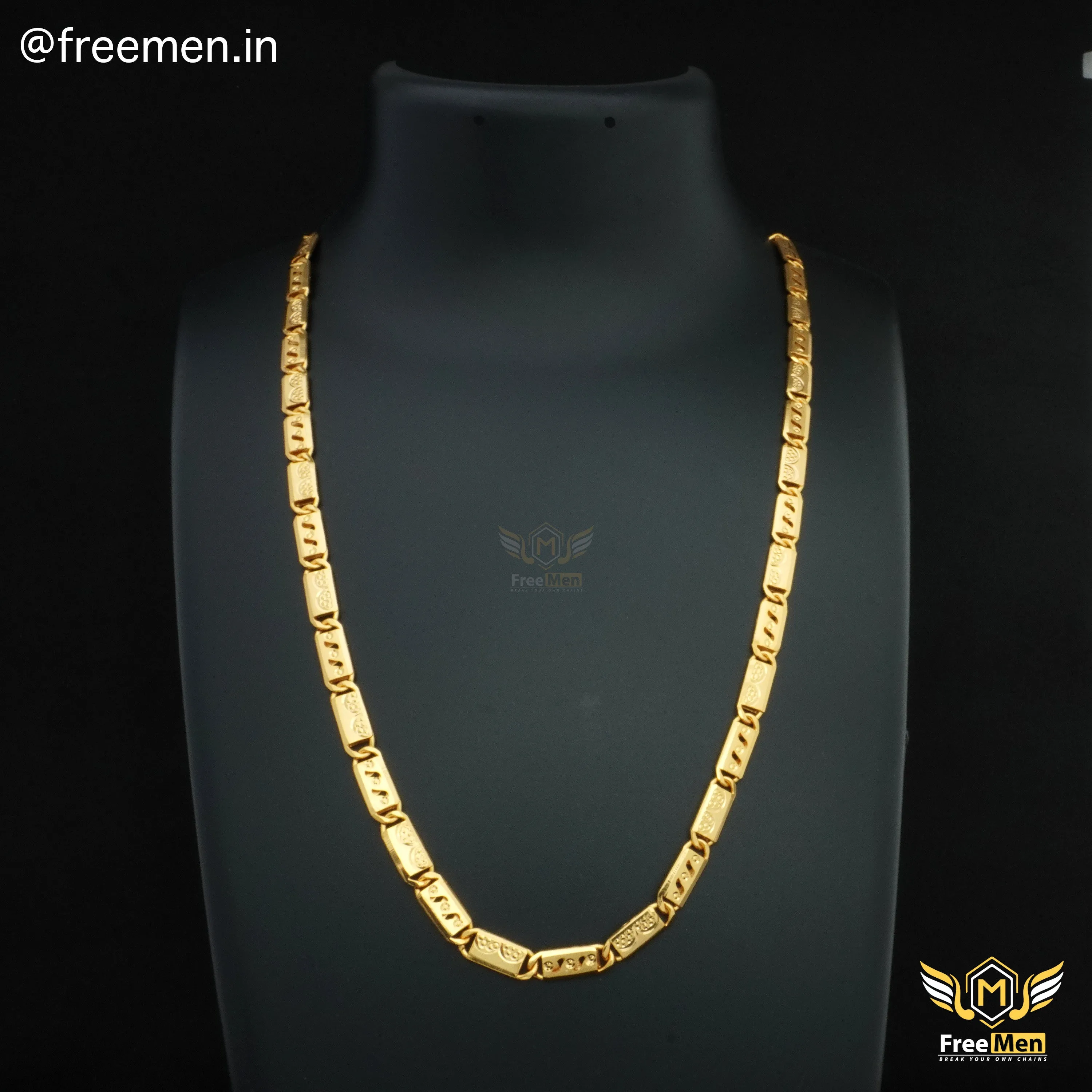 Freemen Glamorous Parallel OBO Golden Nawabi Biscuit Chain - FMC28