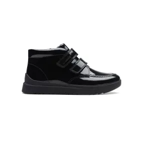 Girls - Goal Strap Kid. Black Patent