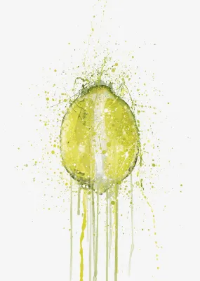 Lime Fruit Wall Art Print