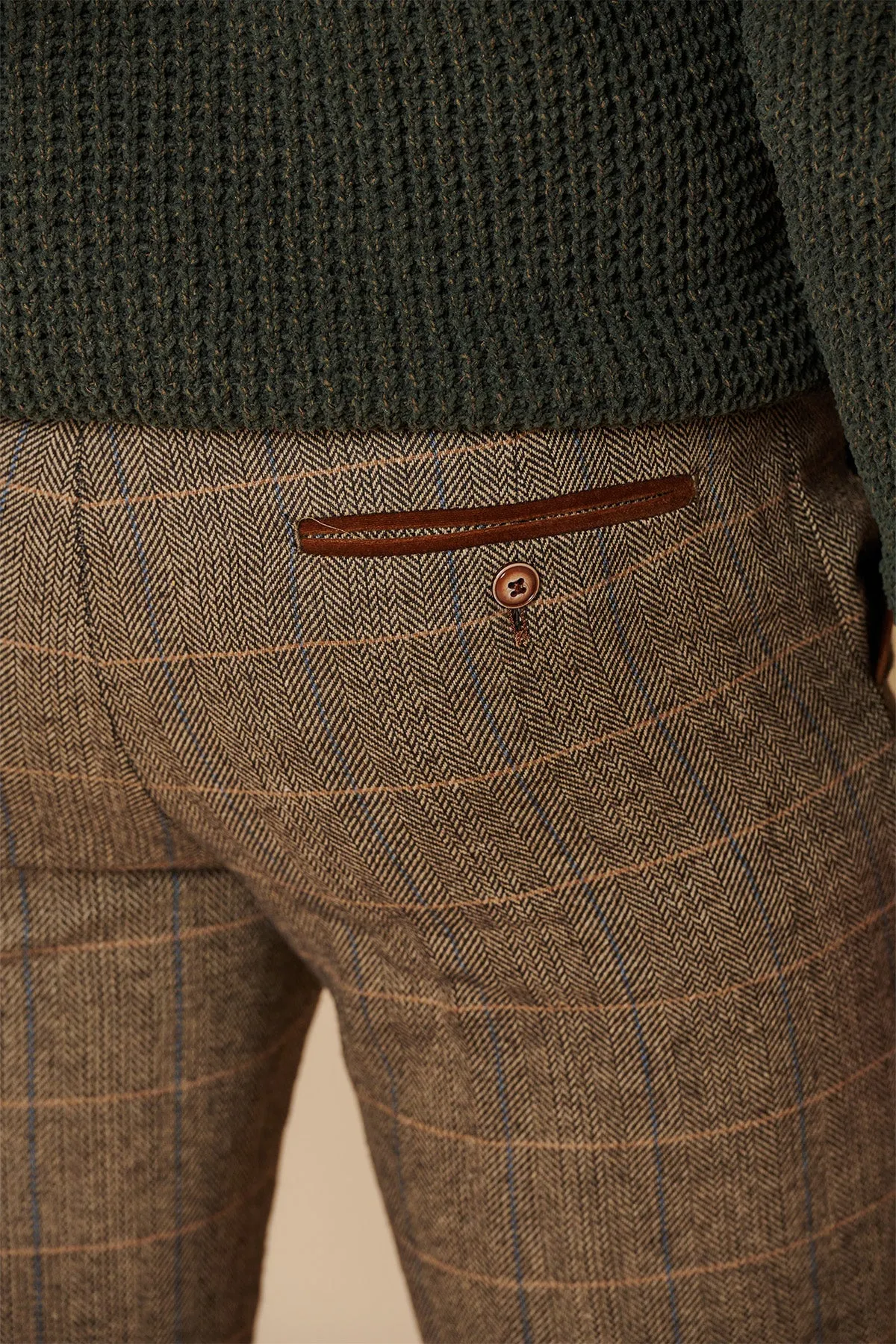 TED - Tan Tweed Check Trousers